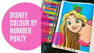 Colour and Chat: Disney Coloriages colour by number Rapunzal from Tangled