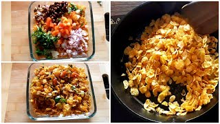 Cornflakes Chaat | Cornflakes Bhel | Easy Evening Snack Recipe | One Minute Snack Recipe