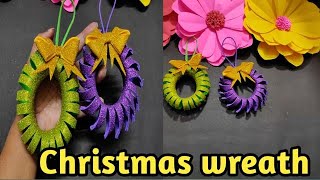 how to make christmas wreath || christmas wreath || christmas wreath decorating ideas || xmas wreath