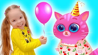 Bubbu My Virtual Pet and Nastya | Collection of Cartoons about Birthday