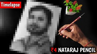 Drawing With ₹4 NATARAJ PENCIL 😳 KHAN SIR | Timelapse | Sachinart23