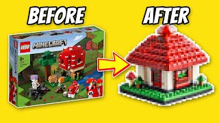 Alternate Custom Build LEGO Minecraft The Mushroom House MOC