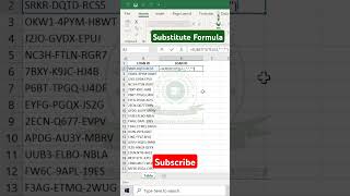 Remove Unnecessary Special Character through Substitute Formula in Ms Excel | #shorts #ytshorts