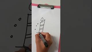 How to draw a easy candle (मोमबत्ती)