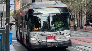 San Francisco MUNI 2015 New Flyer Xcelsior XDE60 6543 on route 5R Fulton Rapid