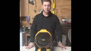 Review!!! DeWalt Battery Powered Jobsite Fan