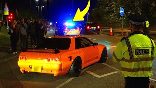 Tuner Cars Leaving a Car Meet SURROUNDED By Police! - Tuners Leaving a Car Meet!