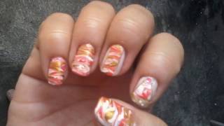 D.I.Y. WATER MARBLE NAIL STICKERS