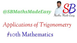 #ApplicationsOfTrigonometry#10thClassMatheMatics