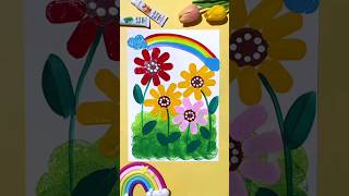 Flower garden | Easy Painting ideas | Acrylic Painting for beginers #shorts #ytshorts #viral