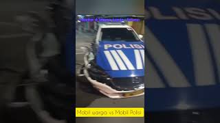 Laka mobil sipil vs mobil Polisi di Juanda Medan #hatihatidijalan