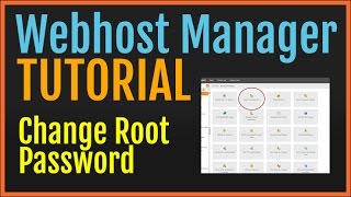 WHM 11 Tutorial: Change Root Password