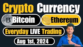 Bitcoin Live Trading 1st-Aug-2024 | Live Crypto Currency Futures & Options in Telugu