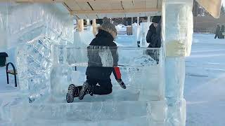 Ледяные скульптуры. Новогодний ЛЕДОВЫЙ городок.