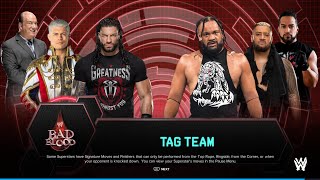 Bad Blood Tag Team Match Roman Reigns & Cody Rhodes vs The Blood Line #badblood #wwe2k24#romanreigns