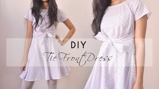 DIY Simple Tie-Front Dress