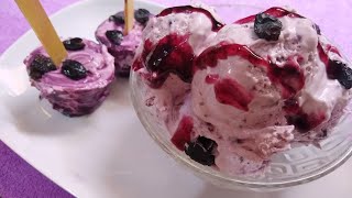 Black Currant Ice-cream | Creamy homemade ice cream | Easy steps for ice cream