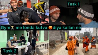 Gym 🏋️me londa pitva💪🏻 diya kallan ne #funnyvlog #vlogger #kallankuldeepvlogs #fighting #viral