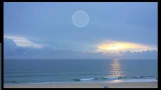 Cohérence cardiaque - Plage de Gironde en Novembre soleil couchant