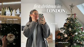 First Christmas In London 🎄| picking up our christmas tree, decorating & getting festive