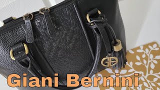 Giani Bernini Pebble Leather Weave Dome Satchel bag