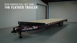 14k LB GVWR Bumper Pull Flatbed