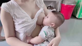 Breastfeeding: Feeding a Baby with Pretty Mother Part 71 #beautiful #breastfeeding #amazing