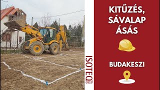 Kitűzés, sávalap építése - Budakeszi