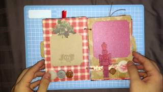 Christmas Nordic Pines Scrapbook Mini Album