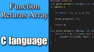 «Работа с функциями, возвращающими массив на языке C — подробное руководство»