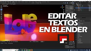 Editar textos en Blender