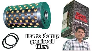 Royal Enfield, How to identify if the oil filter is genuine?