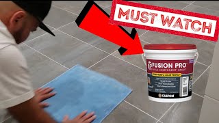 How To Grout With Fusion Grout Tutorial Video | 💯 #professional #diy #flooring