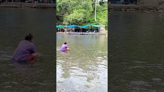 pemandian sungai kaca #wisatakeluarga #tangkahan #wisataalam #sungai