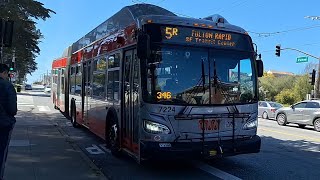 (Fast!) SF Muni: 2015 New Flyer XT60 #7224 on 5R Fulton Rapid - Inbound to SF Transit Center