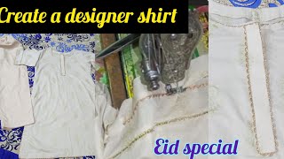 how to make a designer shirt  || very beautiful dress design for Eid || Shagufta Sohail