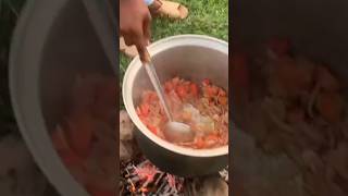 chicken karahi with friends #desifood #kitten #viralvideo