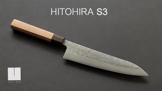 Hitohira Futana S3 Nashiji Gyuto 210mm Cherry Wood Handle