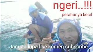 perahu bocor saat mancing di pantai barat Pangandaran