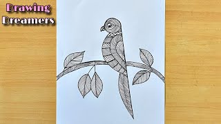 How to Draw Mandala easy Art of Parrot || Doodle Art