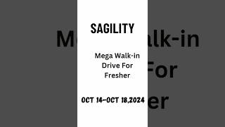 Sagility walkin drive for freshers  | Offcampushiring | latest jobs 2024