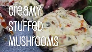 Creamy Stuffed Mushrooms For Two