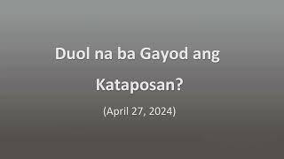 Duol na ba Gayod ang Kataposan? #bibletalk #jehovahswitnesses #youtube