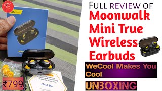 Moonwalk Mini Wireless Earbuds Full Review And Unboxing in Hindi  | WeCool Makes You Cool .