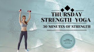 Sculpt Yoga For Side Body Strength / 30-Minute Weighted Yoga /Yogi Institute Studio