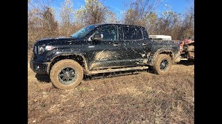 Brand new Cooper STT Pro mudding! Closest the Tundra's ever been to getting stuck!