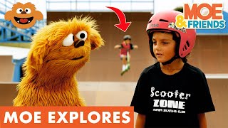 Moe Explores a Skatepark | Educational Fun for Kids | #MoeExplores