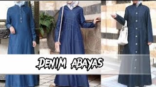 Denim abayas fashion 2023||trending gown 😍 designs for girls|| 👉 Hijab styles 🙋