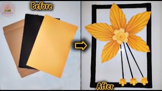 How To Make Simple & Easy Paper Flowers Wall Decor 🌼 | DIY Paper Flower | DIY Paper Craft