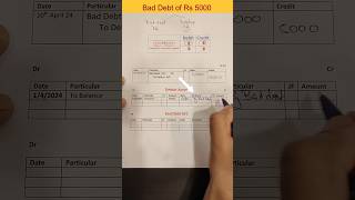 Bad Debt Journal Entry #bookkeeping #shorts #journalentry #accounting #journalentries #baddebt